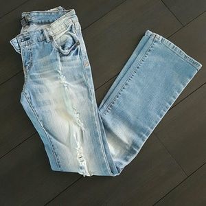 Distressed jeans